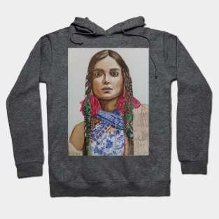 mujer nativa interpretación Hoodie